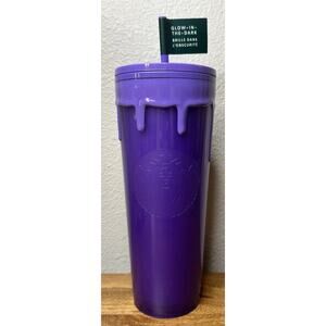 STARBUCKS 2025 Halloween Tumbler GLOW-IN-THE-DARK PURPLE SLIME VENTI TUMBLER